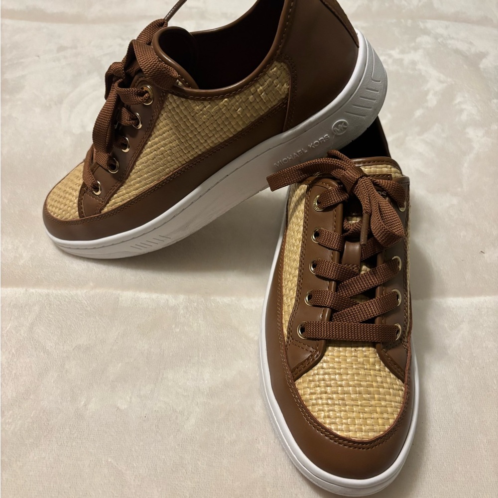 Brown and Tan Sneakers